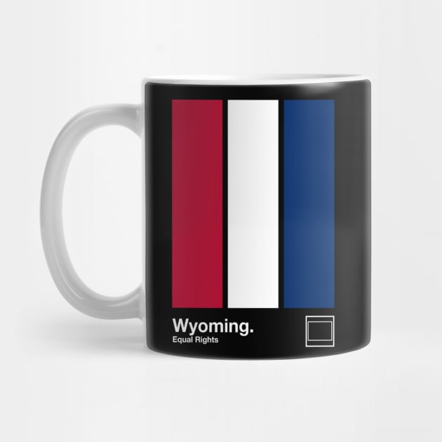 Wyoming State Flag // Original Minimalist Artwork Poster Design by DankFutura